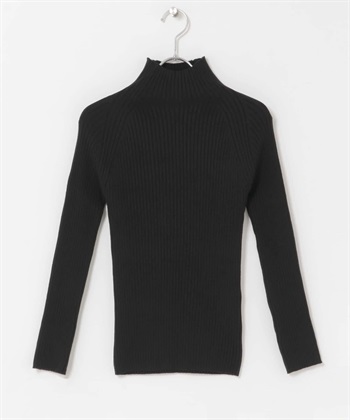 可機洗柔軟彈性高領針織衫(黑色-FREE-BLACK)