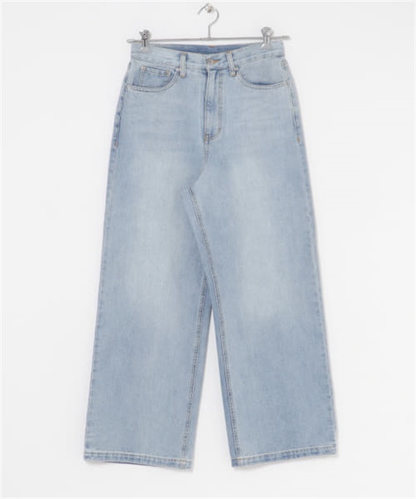 直筒牛仔褲(L.藍色-S-LIGHT BLUE)