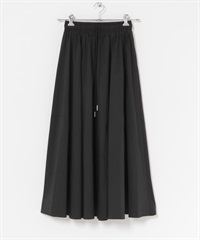 腰部碎褶裙(黑色-FREE-BLACK)