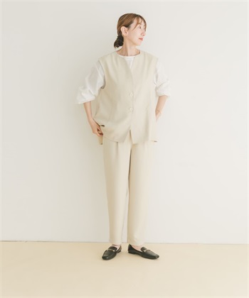 【成套組合】傘狀上衣×罩衫 × 長褲