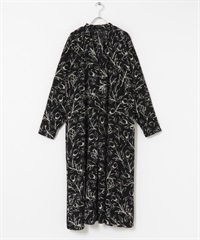 印花洋裝(黑色-FREE-BLACK)