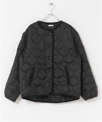 葫蘆絎縫填充夾克(黑色-FREE-BLACK)