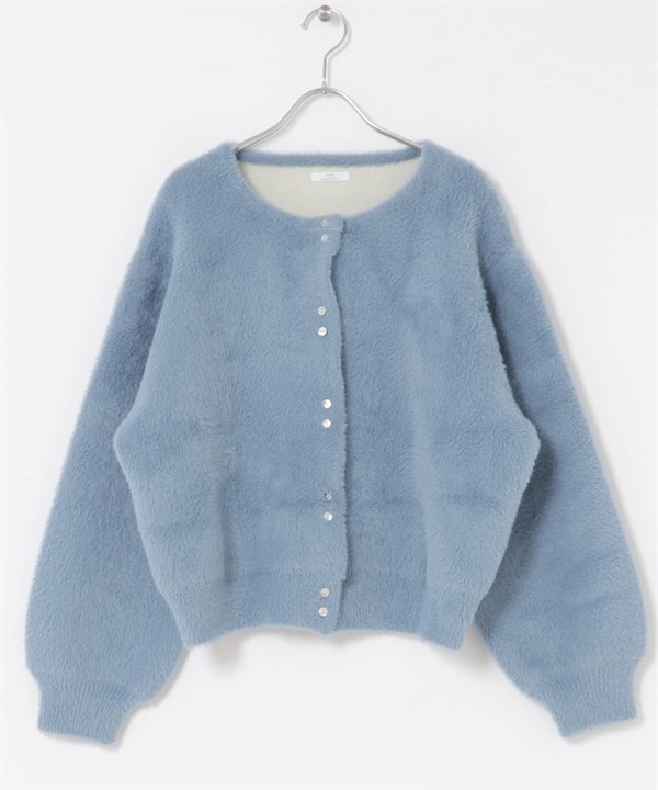 雙面針織開襟衫(淺藍色-FREE-LIGHT BLUE)