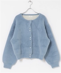 雙面針織開襟衫(淺藍色-FREE-LIGHT BLUE)