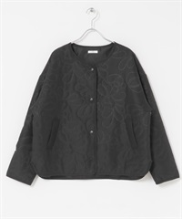 無領填充夾克(黑色-FREE-BLACK)