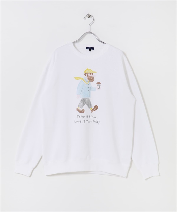 OJISAMPO休閒上衣(走路 白色-M-COLOR C)