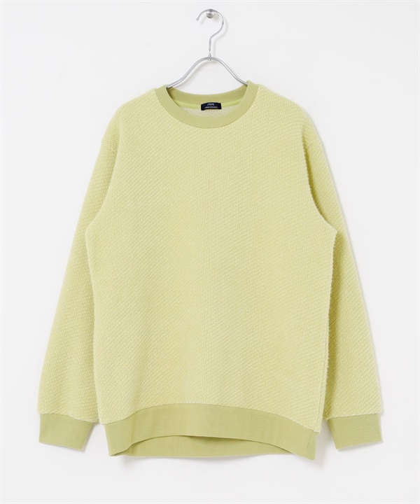 羽毛紗圓領針織衫(黃色-M-YELLOW)