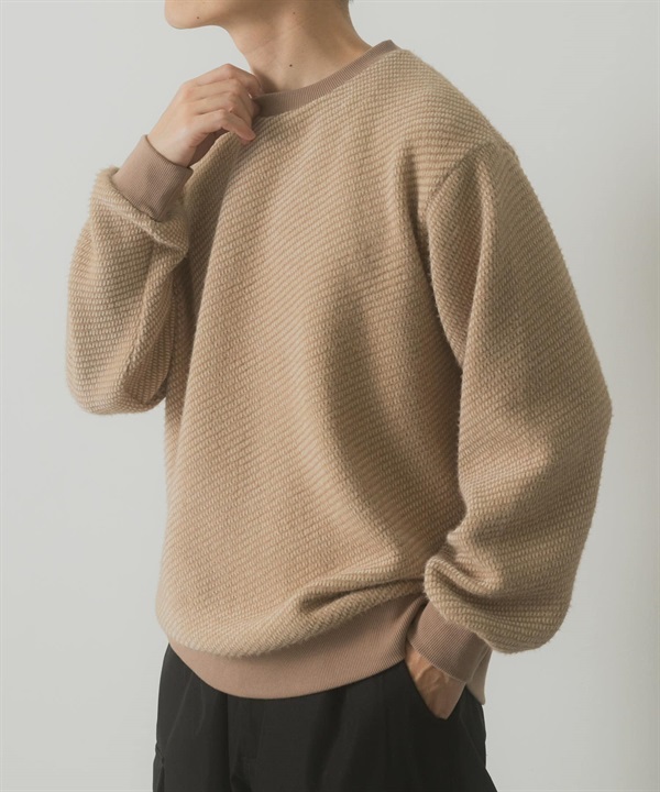羽毛紗圓領針織衫