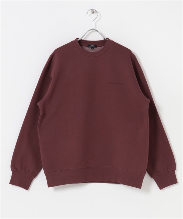 發熱機能裏起毛褪色調上衣(紅棕色-M-BORDEAUX)