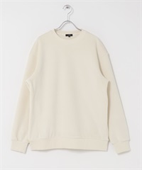 發熱機能畝條圓領上衣(白色-M-WHITE)