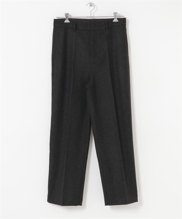 混羊毛錐形褲(黑色-M-BLACK)