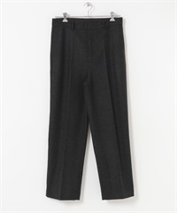 混羊毛錐形褲(黑色-M-BLACK)