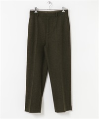 混羊毛錐形褲(卡其綠-M-KHAKI)