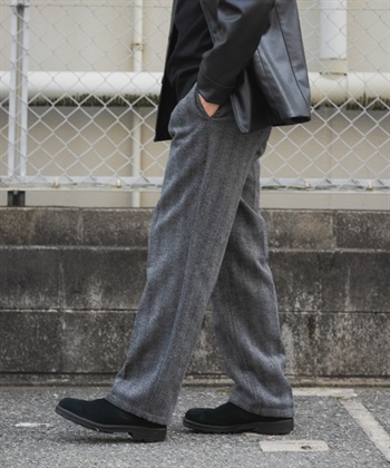 人字紋抽繩輕便長褲