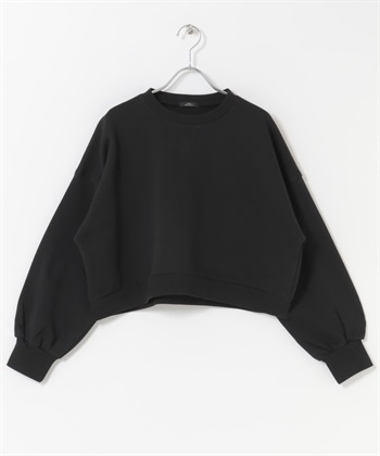 UR TECH 棉質裏起毛圓領休閒上衣(黑色-Free-BLACK)