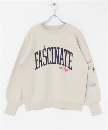 刺繡設計休閒針織衫(米色-FREE-OFF WHITE)