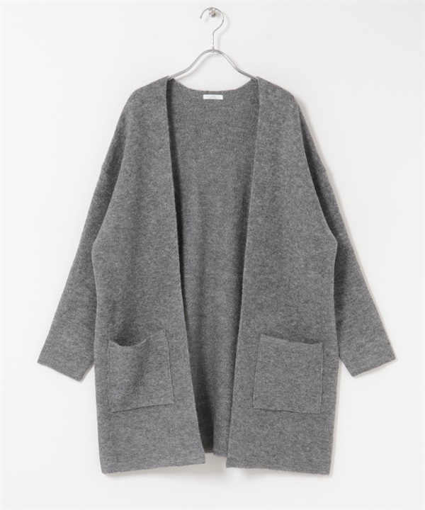 長版針織外套(灰色-FREE-GRAY)