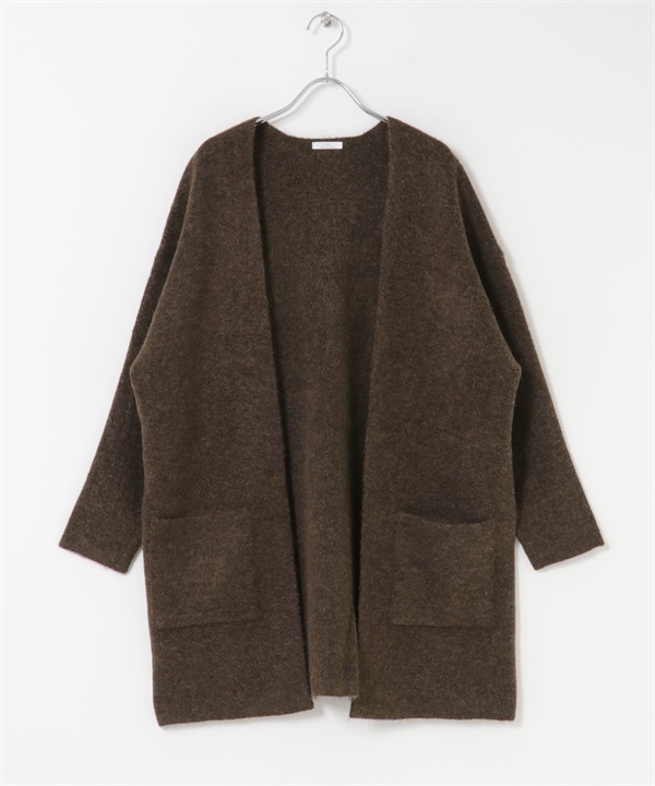 長版針織外套(棕色-FREE-BROWN)