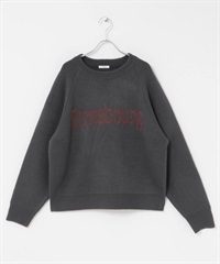 學院風LOGO針織衫(炭灰色-FREE-CHARCOAL GRAY)