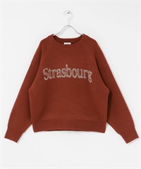 學院風LOGO針織衫(橘色-FREE-ORANGE)