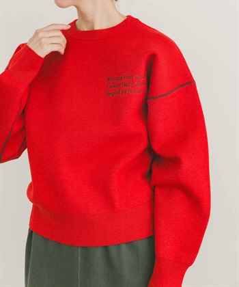 休閒感圓領針織衫