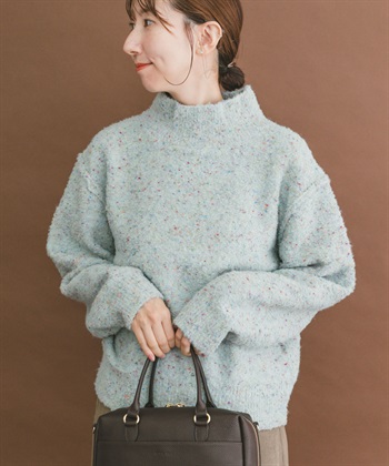 雪酪色高領針織衫