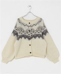 北歐風織紋蓬袖開襟衫(象牙白-FREE-IVORY)