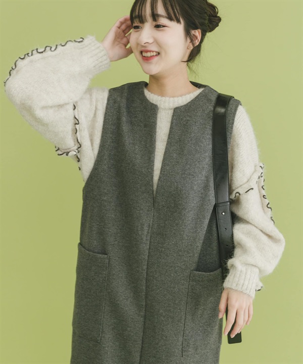 荷葉捲邊針織衫