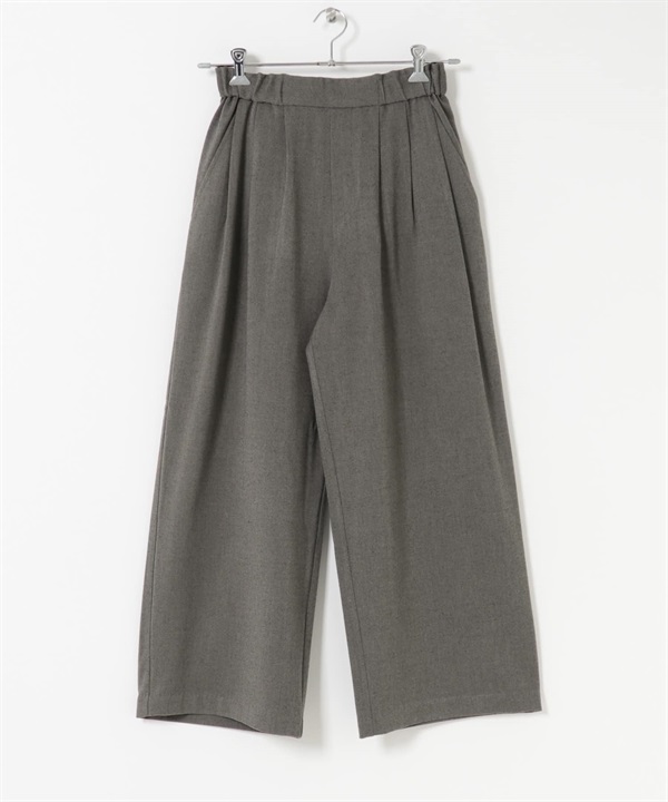 仿羊毛輕便長褲(炭灰色-FREE-CHARCOAL GRAY)