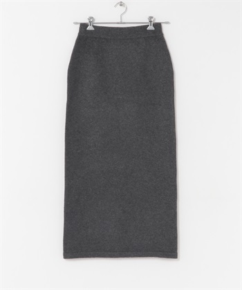 針織長裙(炭灰色-Free-CHARCOAL GRAY)