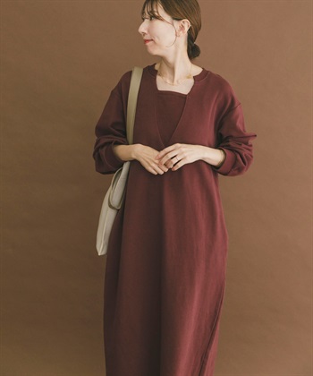 棉質毛圈長袖洋裝