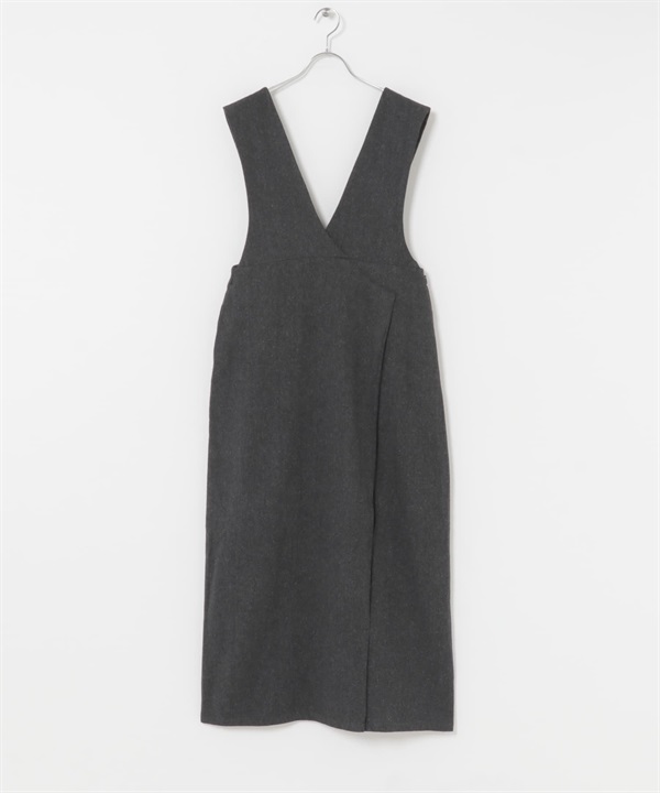 粗花呢背心裙(黑色-Free-BLACK)