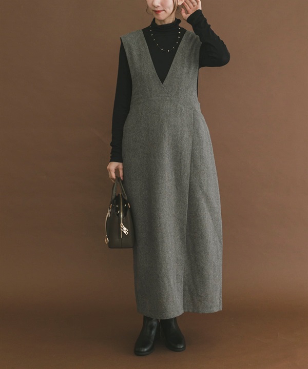 粗花呢背心裙