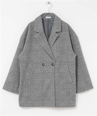 【新色追加】寬版西裝外套(格紋A-Free-其他灰色)