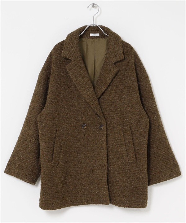 【新色追加】寬版西裝外套(棕色-Free-BROWN)