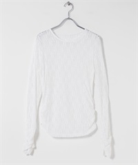 拼接蕾絲上衣(米色-one-OFF WHITE)