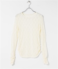 拼接蕾絲上衣(象牙白-one-IVORY)