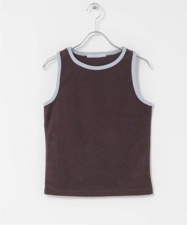 配色設計坦克背心(棕色-one-BROWN)