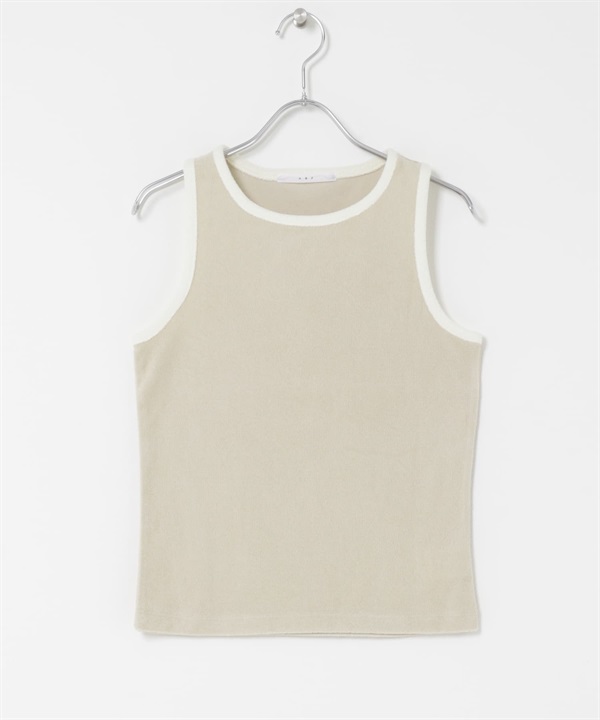配色設計坦克背心(膚色-one-BEIGE)