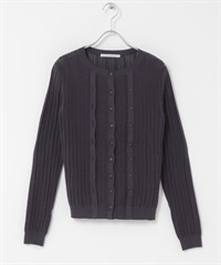 雙門襟鏤空針織衫(炭灰色-one-CHARCOAL GRAY)