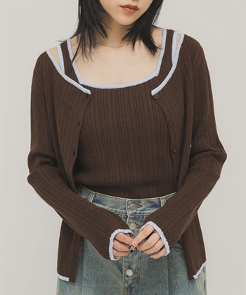 【成套組合】2WAY針織背心 x 開襟衫