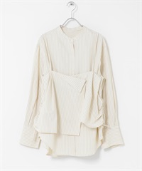 【成套組合】多穿法背心 x 襯衫(象牙白-one-其他白色)