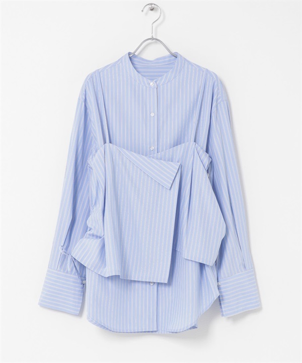 【成套組合】多穿法背心 x 襯衫(藍色-one-其他藍色)