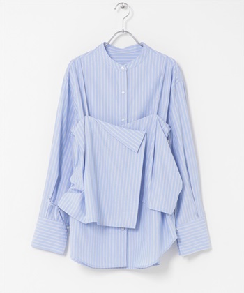 【成套組合】多穿法背心 x 襯衫(藍色-one-其他藍色)