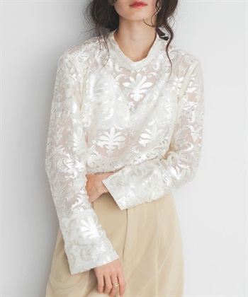 薄紗緹花罩衫