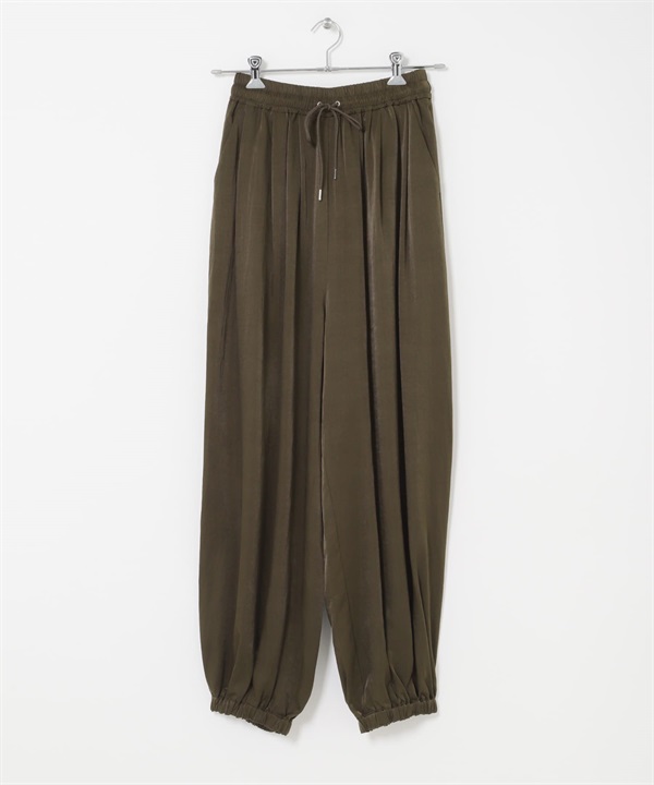 沙典緞氣球褲(可成套搭配)(深卡其綠-one-其他綠色)