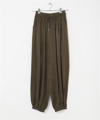 沙典緞氣球褲(可成套搭配)(深卡其綠-one-其他綠色)