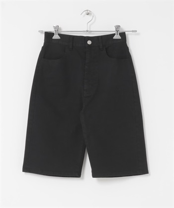 窄管牛仔短褲(黑色-36-BLACK)