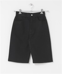 窄管牛仔短褲(黑色-36-BLACK)