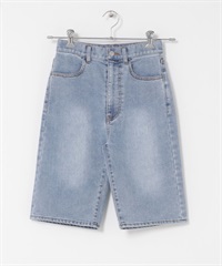 窄管牛仔短褲(淺藍色-36-LIGHT BLUE)